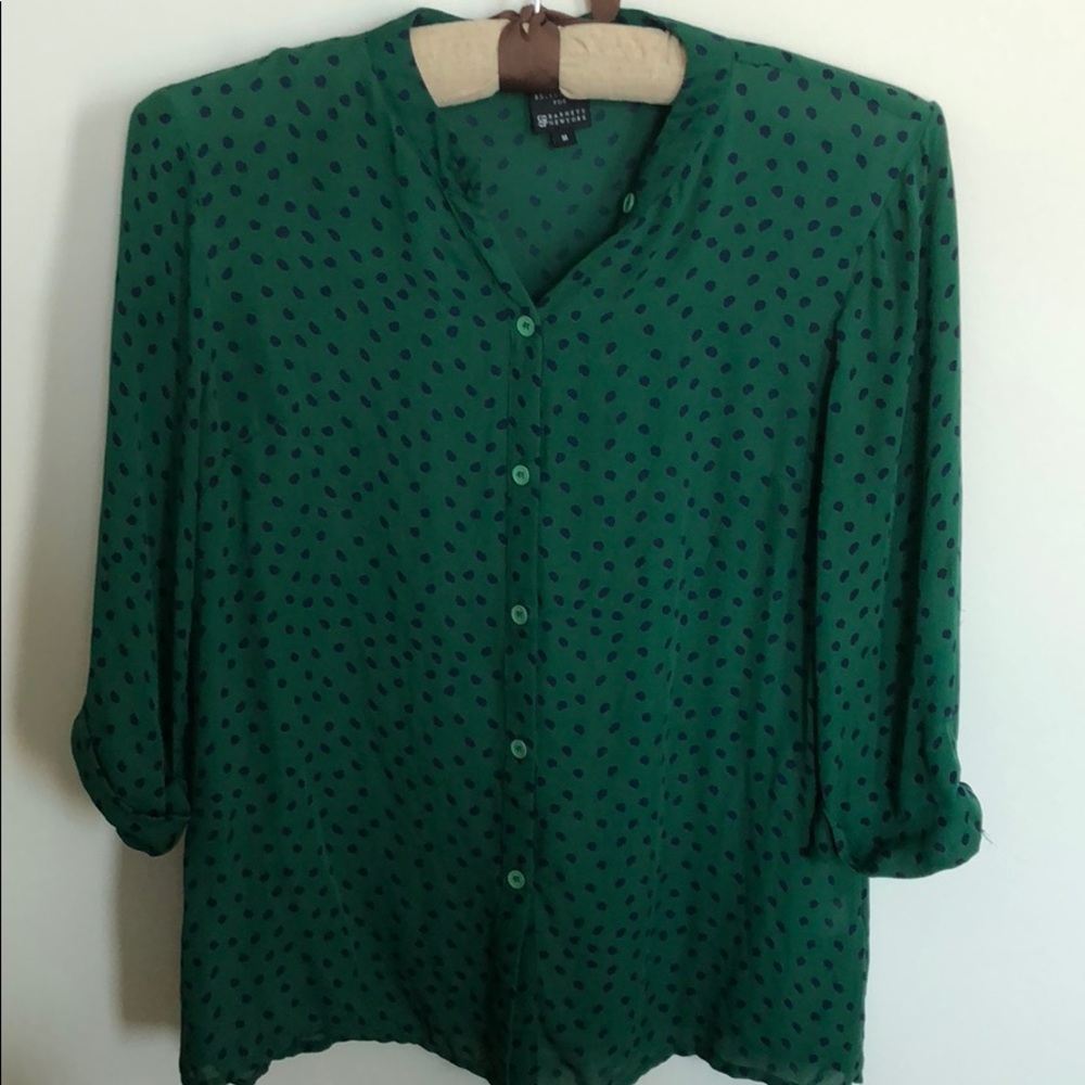 Cute silk polka dotted top